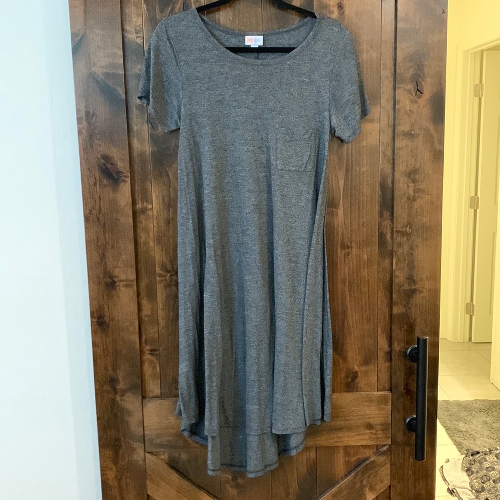 Lularoe dark heathered grey size s Carly dress